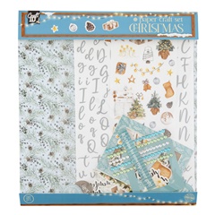 Set natalizio per scrapbooking blu